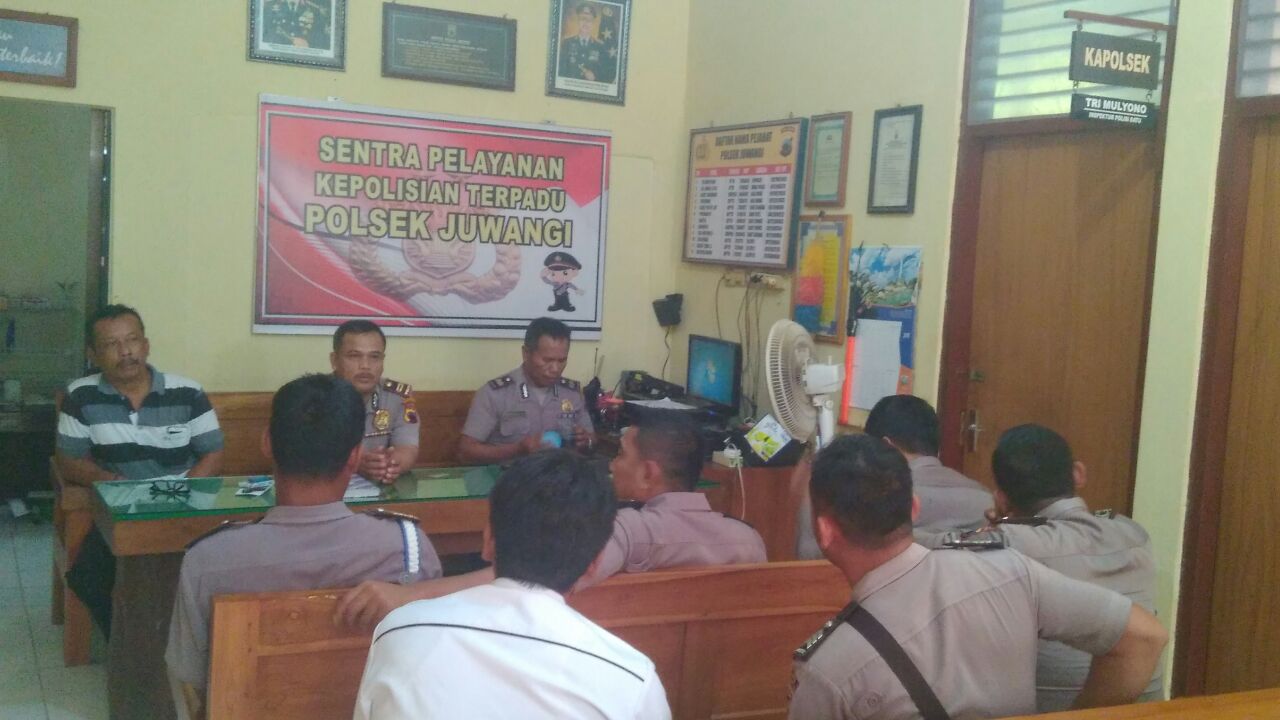Kapolsek Juwangi Ajak Anggotanya Jaga Keselamatan Diri
