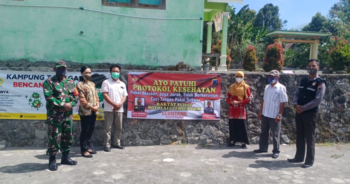 Polres Boyolali Melalui Bhabinkamibmas Polsek Musuk Hadiri Rakor dan Sosialisasi Covid-19 di Desa Binaan