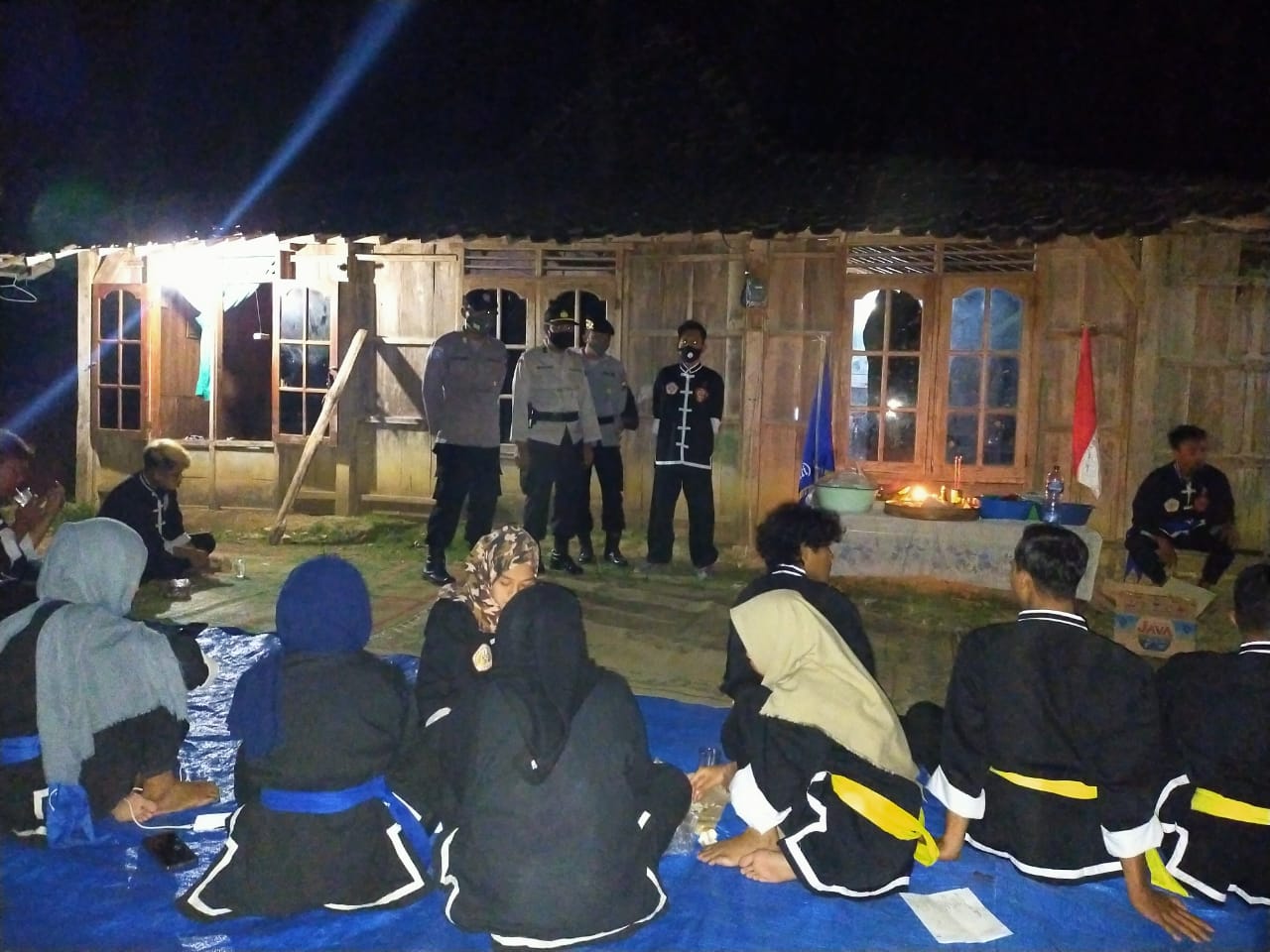 Polres Boyolali Pengamanan Upacara Pengesahan Warga Baru IKS. PI KERA SAKTI Angkatan 128 Di Wilayah Juwangi