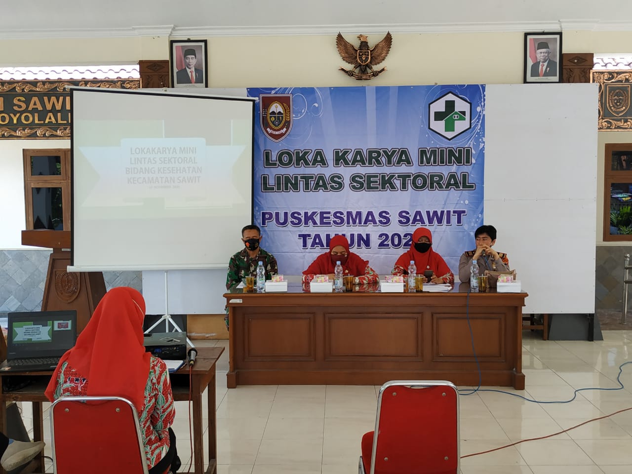 KAPOLSEK SAWIT HADIRI LOKAKARYA MINI LINTAS SEKTORAL BIDANG KESEHATAN KEC. SAWIT
