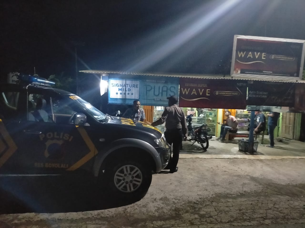 Polsek Nogosari Polres Boyolali Intensifkan Patroli Subuh Di Tengah Pandemi Virus Covid-19