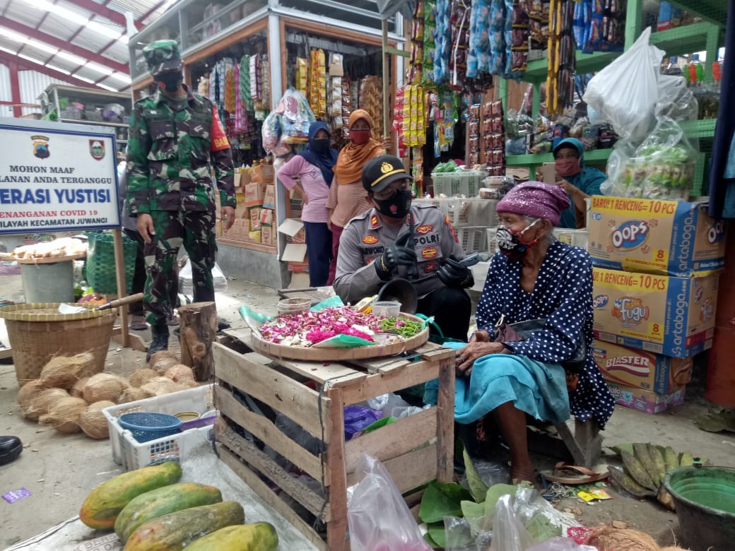Kapolsek Juwangi Polres Boyolali Pimpin Operasi Yustisi Penanganan Covid-19 di Wilayah Kecamatan Juwangi