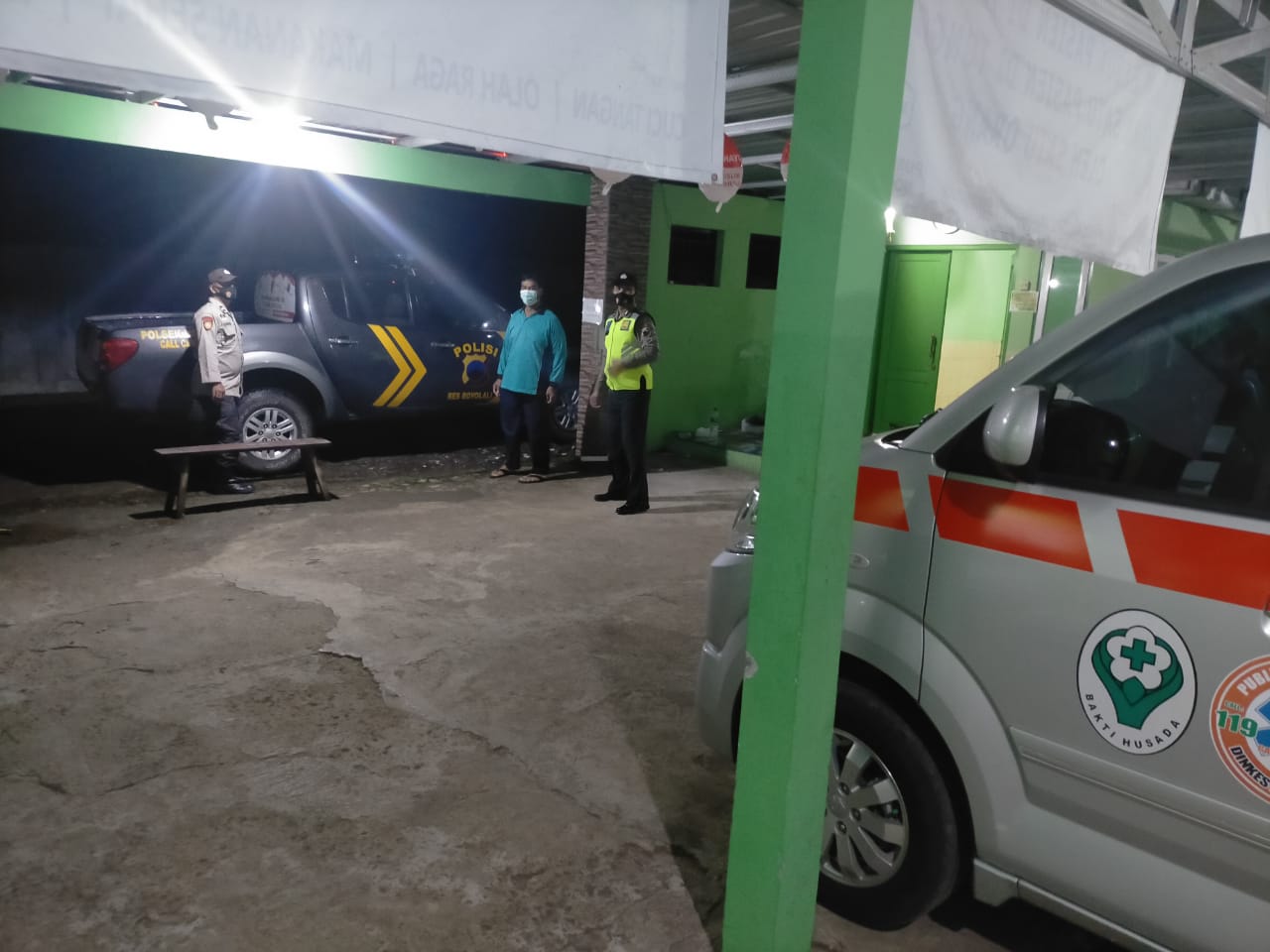 Polsek Nogosari Polres Boyolali Menjamin Dan Memastikan Keamanan Tempat Penyimpanan Vaksin Covid-19