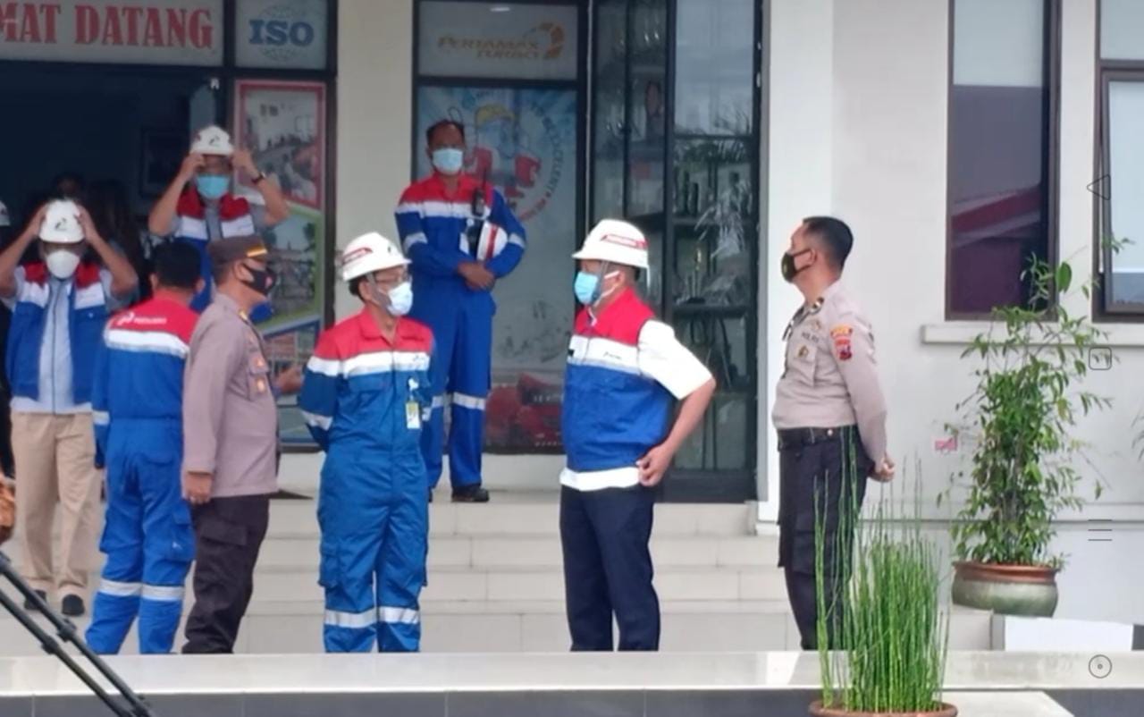 Polres Boyolali Hadiri dalam Kunjungan Kerja Komisaris Utama PT. Pertamina di Depo Pertamina Teras.