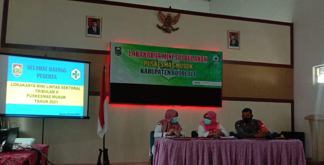Kapolsek Musuk Menghadiri Lokmin Lintas Sektoral Tri Bulan II Puskesmas Musuk