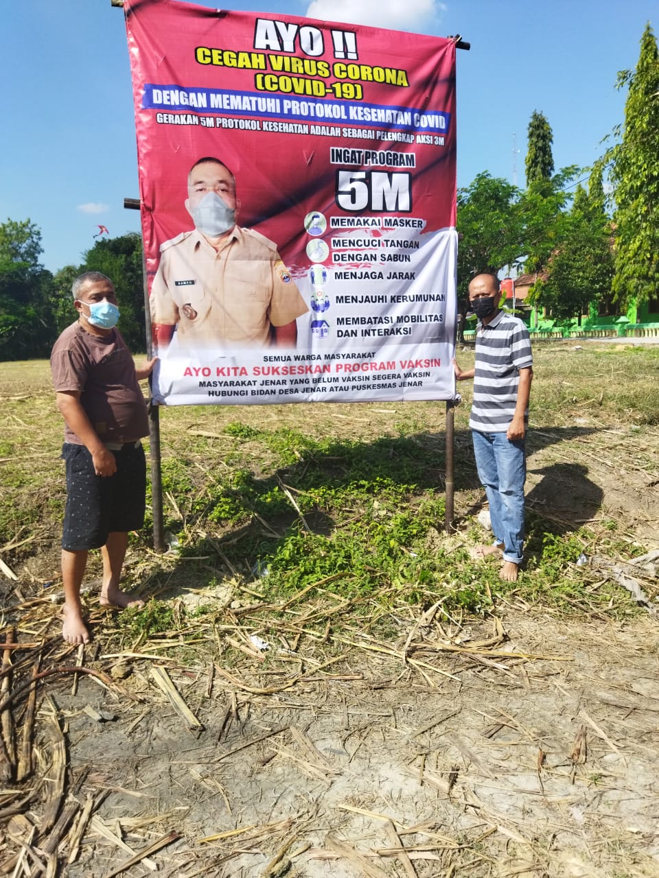 Tolak Vaksinasi, Kepala Desa Jenar Di Sragen Dijadikan Duta Vaksin Oleh Kapolres Sragen