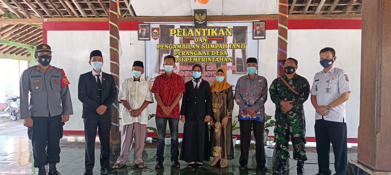 Polsek Ampel Polres Boyolali Pelantikan Kaur Pemerintahan Desa Ngampon