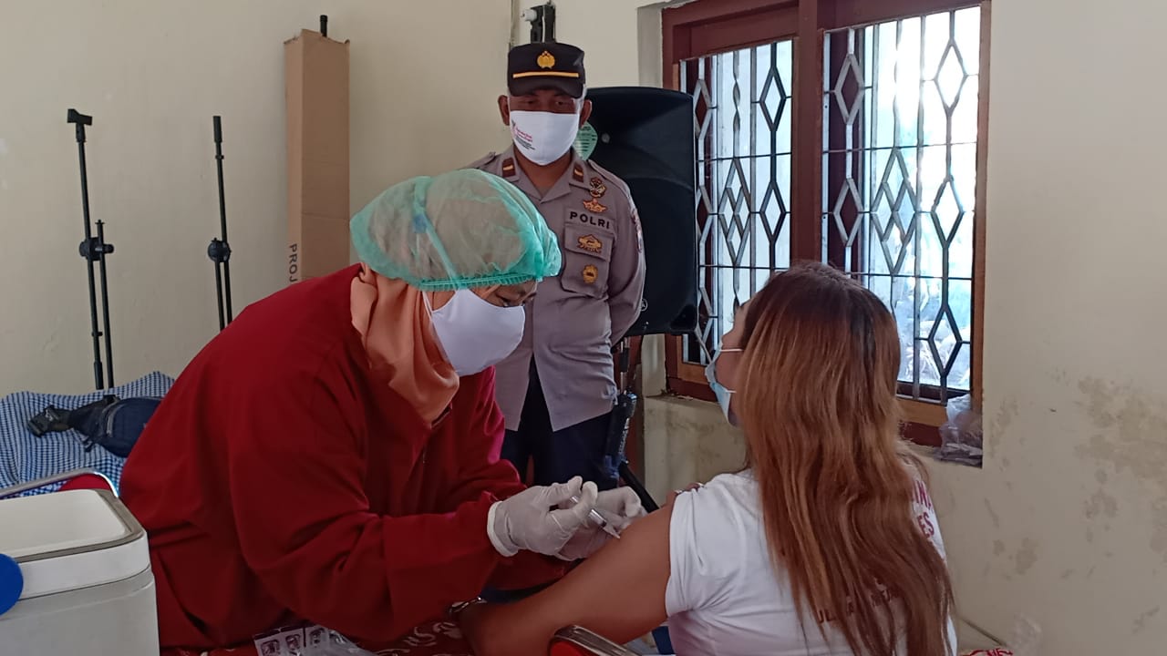 Polres Boyolali Laksanakan Serbuan Vaksinasi Nasional  Untuk Dosis II Dalam Rangka Hari Bhayangkara Ke 75