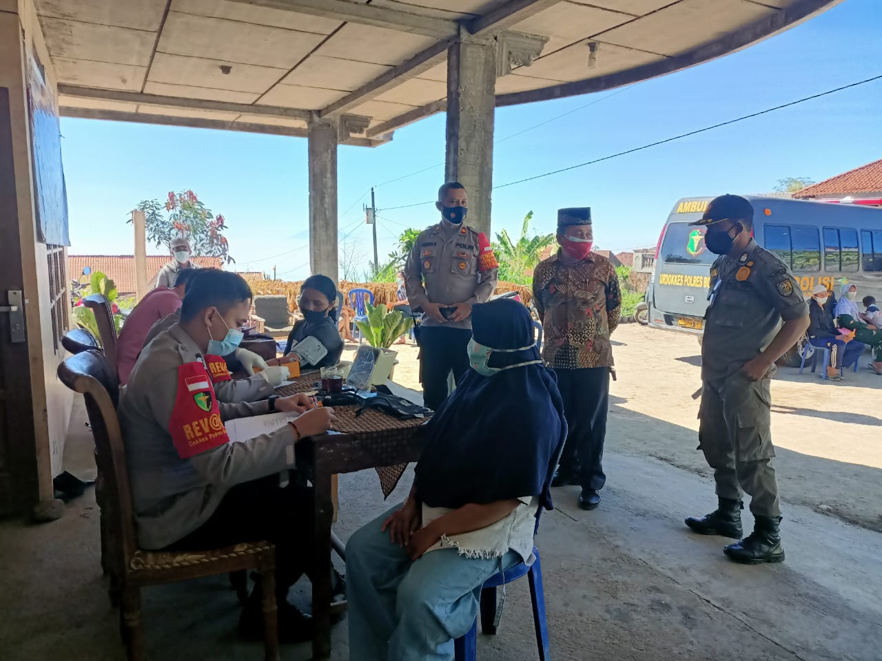 Vaksinasi Covid-19 Dosis -1 Warga Desa Wonodoyo Kecamatan Cepogo oleh Urkes Polres Boyolali