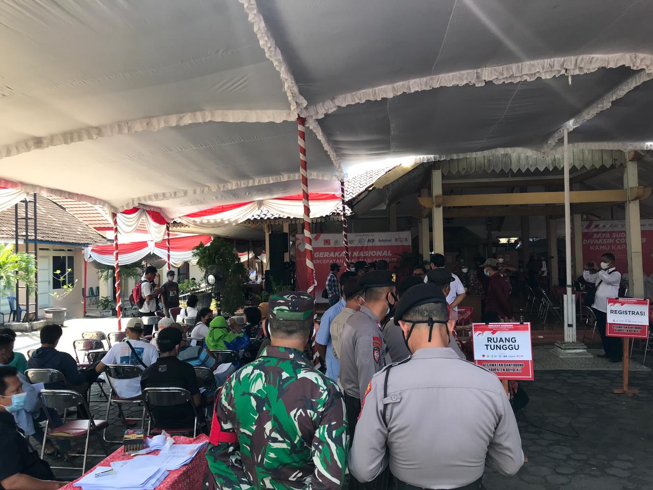 Projo Boyolali Layani Vaksin Gratis untuk Masyarakat Umum di Kantor Kecamatan Banyudono
