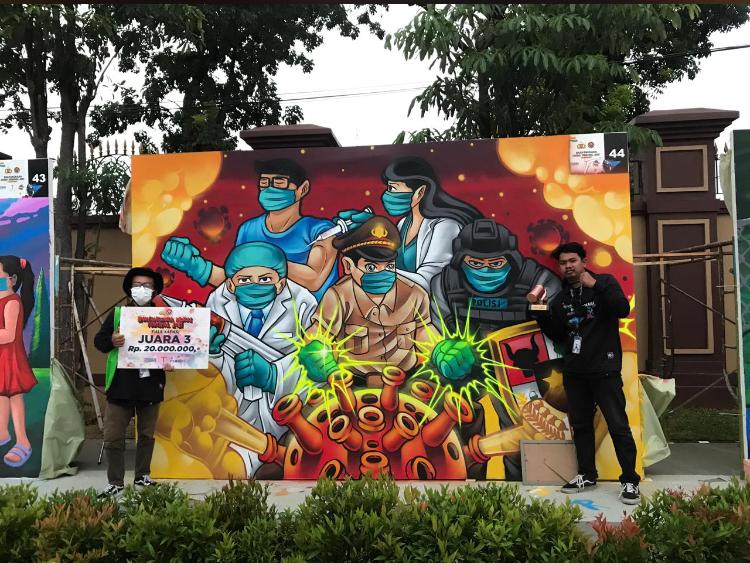 Membanggakan! Wakil Jateng Raih Juara 3 Bhayangkara Mural Festival Tingkat Nasional
