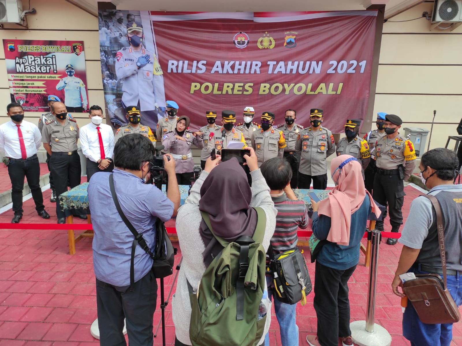 Akhir tahun 2021, Polres Boyolali Paparkan Kejadian Selama 1 tahun di Wilayah Boyolali Ada 2 Kasus Menonjol Yang Berhasil Diungkap
