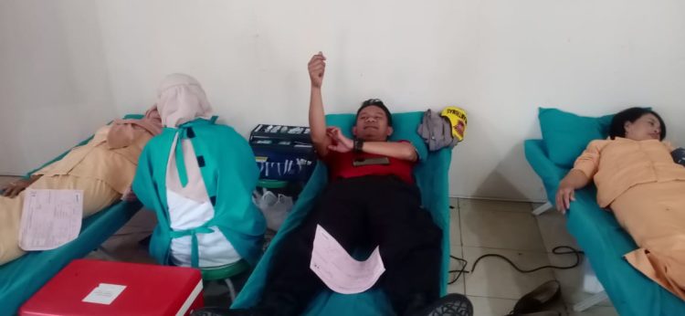 Donor Darah Peringati Hari Bela Negara di Kecamatan Musuk Boyolali, Polisi Ikut Donor Darah