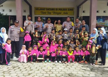 Kenalkan Tugas Polisi Sejak Dini, Polsek Simo Boyolali Terima Kunjungan Anak Paud