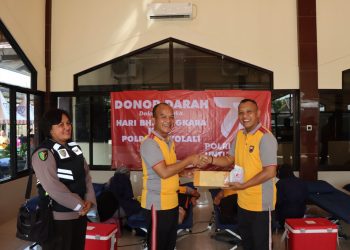 Semarak Hari Bhayangkara Ke -77 Polres Boyolali Gelar Bhakti Kesehatan Donor Darah
