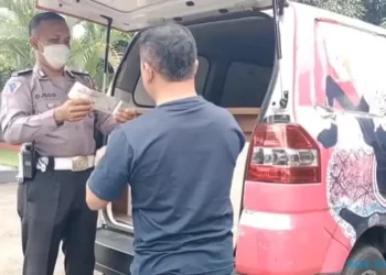 Petugas Samsat Satlantas Polres Boyolali Sosialisasikan Jadwal Samsat Keliling Jelang libur Idul Adha