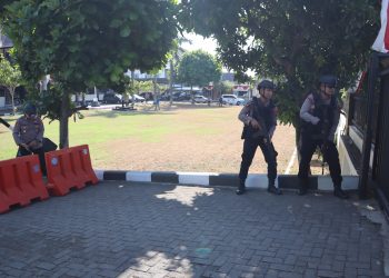 Anggota Siap Siaga Alarm Stelling; terjadi Penyerangan di Mapolres Boyolali Ternyata hanya Simulasi