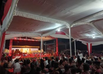 Semarak Pagelaran Wayang Kulit Semalam Suntuk: Pengamanan Polsek Teras dalam Perayaan HUT RI ke-78 di Boyolali