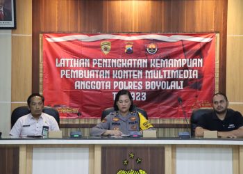 Personil Polres Boyolali Berlatih Konten Multimedia dan Pengoperasian Drone
