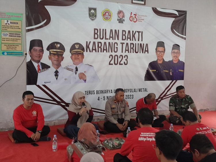 Kepolisian Boyolali ajak Pemuda Karang Taruna dalam Bulan Bakti ke-63 dukung Pemilu Damai
