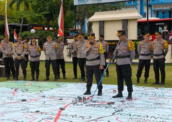 Gelar Tactical Floor Game; Ops Aman Bacuya Satgaspamwil Jateng perkuat Strategi Pengamanan