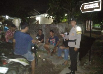 Bhabinkamtibmas Polsek Sawit Ajak Linmas Waspada dan Kampanyekan Zero Knalpot Brong