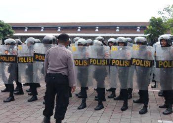 Polres Boyolali Latih Pengendalian Massa (Dalmas) untuk Kesiapan Hadapi Pemilu 2024