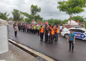 Pengamanan Ketat Pertandingan Liga 2: Nusantara United FC VS PSPS Riau FC Di Stadion Kebo Giro Boyolali