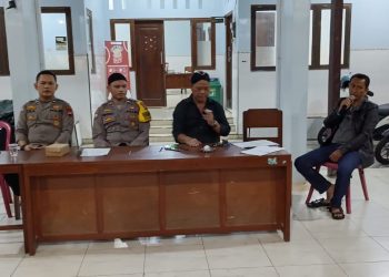 Pembekalan Linmas Desa Pelem, Simo, Menjelang Pemilu 2024 Bersama Satbinmas Polres Boyolali