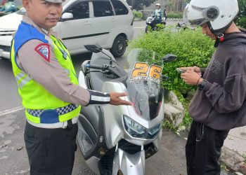 SATLANTAS POLRES BOYOLALI LAKUKAN PENINDAKAN PELANGGARAN PENGUNAAN KNALPOT TIDAK SESUAI SPESIFIKASI TEKNIS