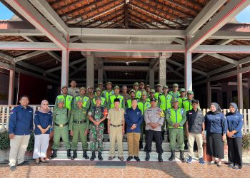 Sinergitas Tiga Pilar Kesiapan Pengamanan Pemilu 2024 Diperkuat Melalui Gelar Apel Linmas di Boyolali