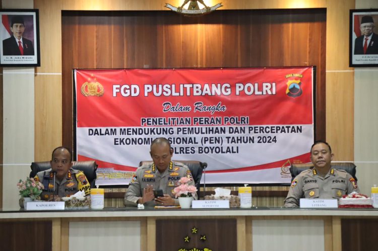 Puslitbang Polri Teliti Peran Polri dalam Mendukung Pemulihan Ekonomi di Wilkum Polres Boyolali