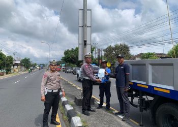 Persiapkan jalur mudik lebaran, satlantas Polres Boyolali gandeng Dishub Perbaiki 30 Titik lampu Penerangan Jalan Nasional