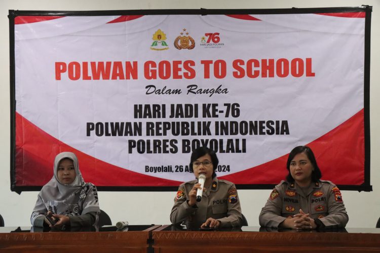 Polwan Polres Boyolali Gelar “Goes To School” Sambut Hari Jadinya ke-76