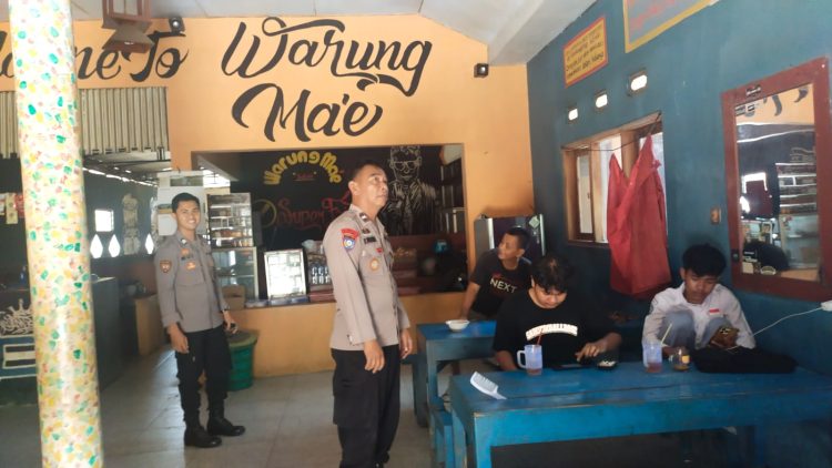 Polsek Ampel Sambangi Tempat Berkumpul Kaum Milenial Generasi Z Cegah Tawuran