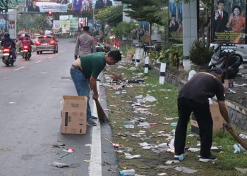 Sinergi TNI-Polri dan Masyarakat Boyolali: Bersihkan Area Usai Pengamanan Penyambutan Jokowi