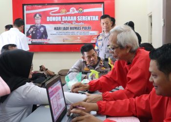 Antusiasme Peserta Warnai Acara Donor Darah Polres Boyolali dalam Rangka HUT Humas Polri ke-73