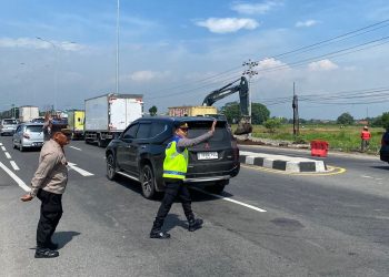 Pos Pam Exit Tol Banyudono: Pengaturan Lalu Lintas Maksimal di Tengah Proyek Gorong Gorong Area ToL