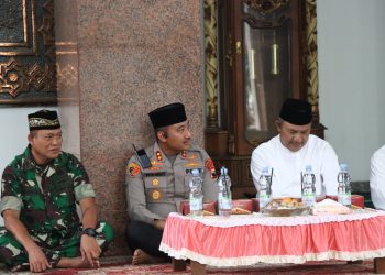 Kapolres Boyolali Turut Mengaji Bersama Dandim dan Bupati dalam Peringatan Isra’ Mi’raj 1446 H