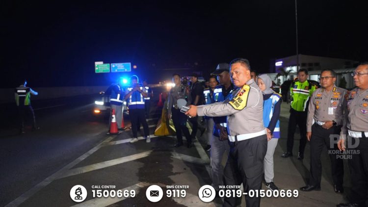 Tinjau KM 71 Tol Cikatama, Kakorlantas: Persiapan Lokasi Flag Off One Way Nasional