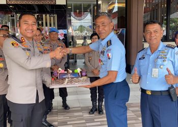 Momentum Hari Bhayangkara ke-79, Polres Boyolali Terima Kunjungan dari Personel Lanud Adi Soemarmo