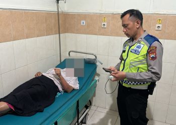 Satlantas Polres Boyolali Tindaklanjuti Kecelakaan Tunggal di Sambi Boyolali