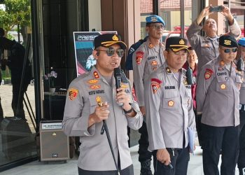 Kapolres Boyolali Pimpin Gelar Apel dan Pengamanan Aksi Solidaritas Palestina dan Aksi Damai GP Ansor