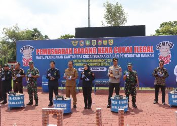 Gempur Cukai Ilegal! Kapolres turut Lakukan Pemusnahan Barang Ilegal Senilai Belasan Milyar Bersama Bea Cukai dan Pemkab Boyolali