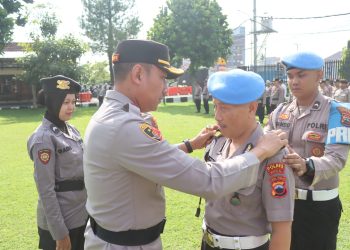 Kapolres Boyolali Pimpin Upacara Kenaikan Pangkat Pengabdian dan Penghargaan, Periode 1 November 2025