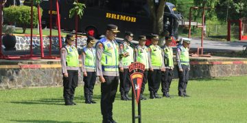 Kapolres Boyolali Pimpin Apel Pelatihan Kemampuan SAR Darat Personel Polres di Mako Brimob Gunung Kendil