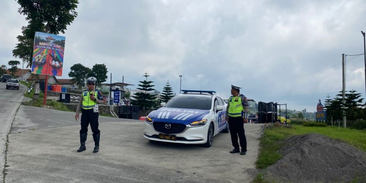 Satgas Kamseltibcarlantas Polres Boyolali Intensifkan Patroli di Jalur Arteri dan Objek Wisata Chesse Park